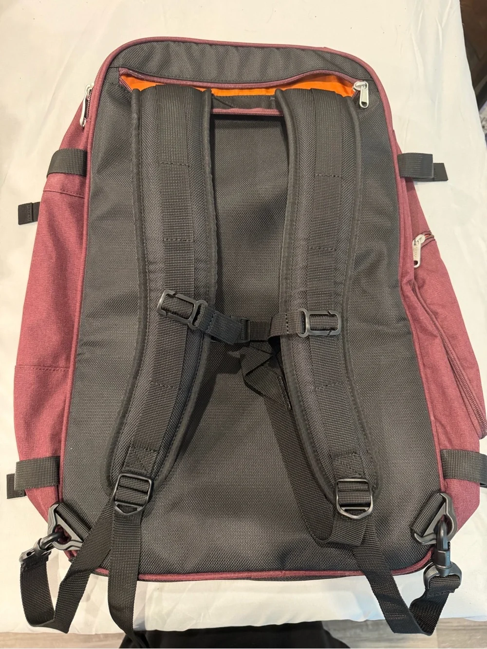 eBags Mother Lode Travel Backpack Burgundy Garnet Carry On Convertible NWT